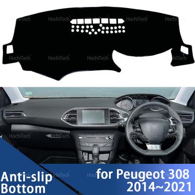 For Peugeot 308 II T9 308SW 308GTI 2014~2021 Car Dashboard Cover Avoid Light Pad Instrument Platform Cover Mat Carpet Accessorie