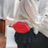 Women Lip Shape Plastic Party Evening Purse with Chain Small Coin Bag Phone Pouches Candy Color Shoulder Crossbody Bag
