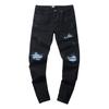 Moda Americana High Street Buco & Patch Trendy Retro Pantaloni Denim Dritti ami