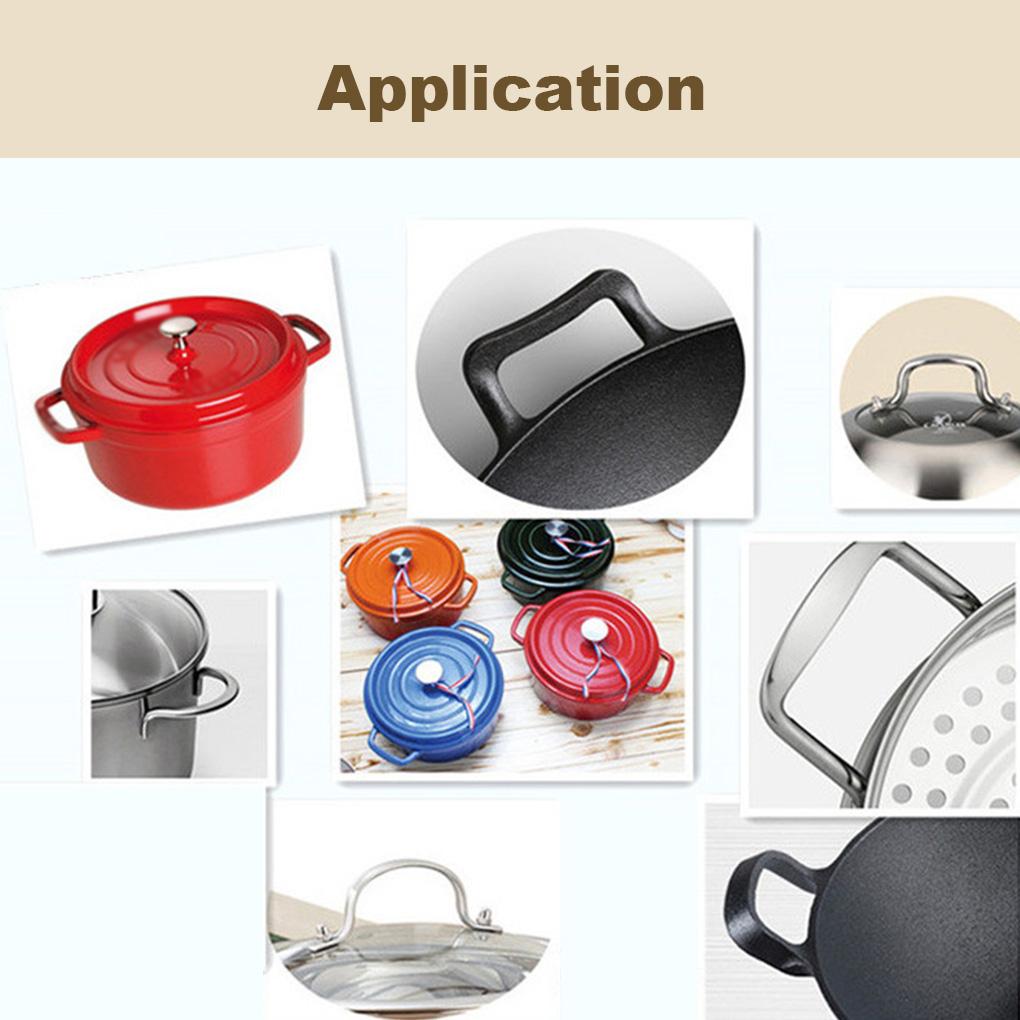 2 Pieces Pot Handle Holder Cover Insulation Sleeve Heat-resistant Case Thickened ple Solid Color Silicone Clip for Home Using
