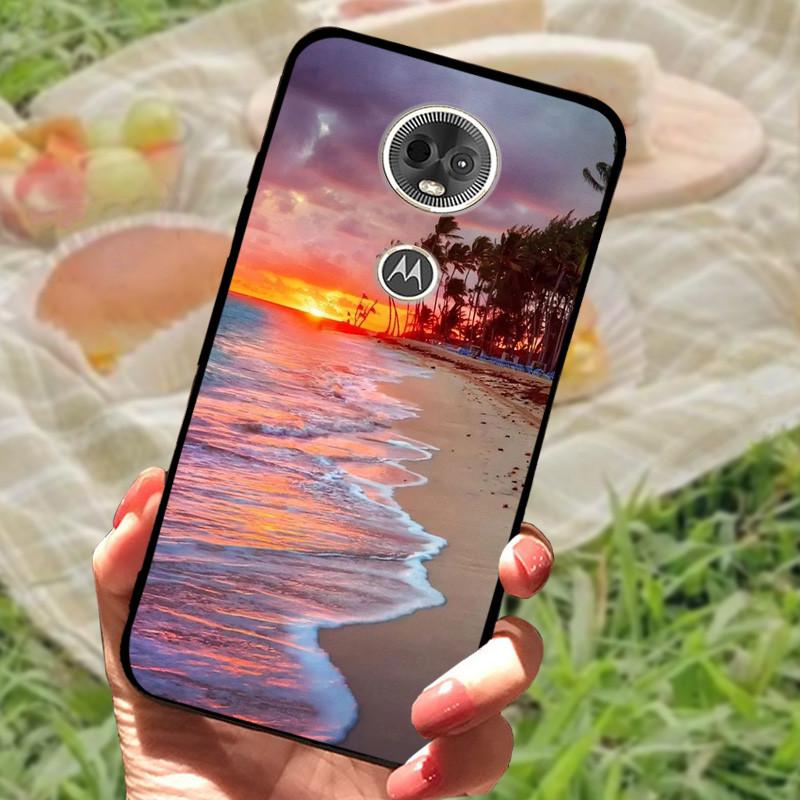 Etui Silikonowe Miękkie Odporne na Wstrząsy TPU Tylna Pokrywa dla Motorola Moto E5 / E5 Play EU / E5Plus / E5 Plus Capa E5Play E 5 Marmur