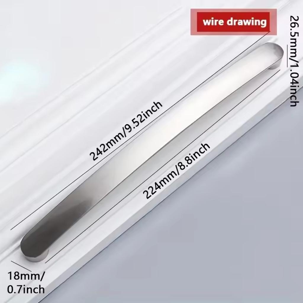2/6pcs Aluminum Alloy Modern Cabinet Handles Brushed Drawer Pulls Kitchen Door Knobs Furniture Hardware