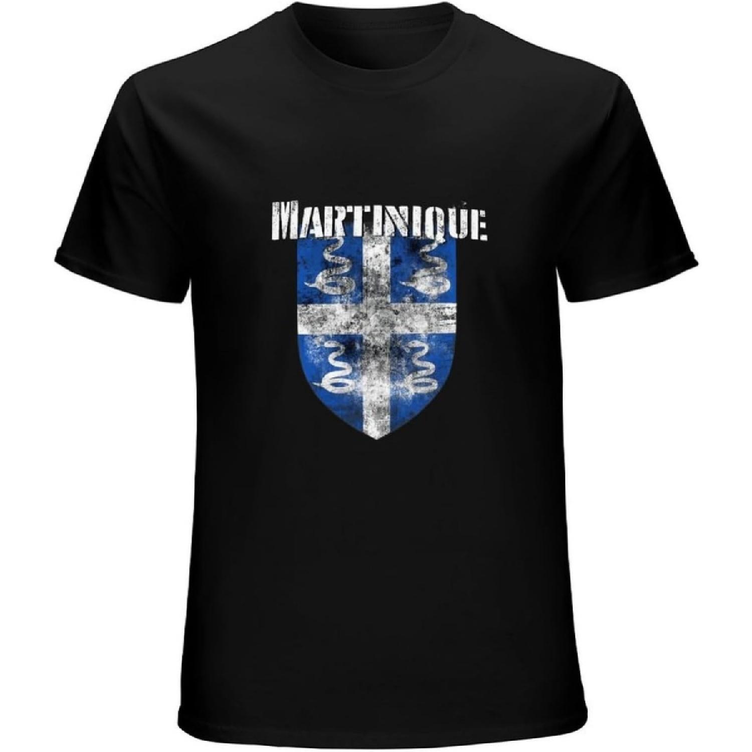 

yingna Martinique Flag City Map White Snake Great Original Gift O-Neck 100% Cotton Short Sleeve Unisex T-Shirt XXXXXL різнокольоровий
