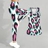 Leopard Print Yoga Outfit for Women Fashion Workout Leggings Fitness Sports Casual Yoga Set Sports Suit