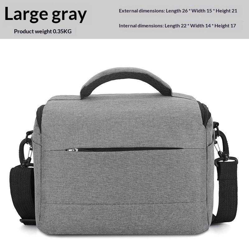 Water Resistant Camera Bag Shockproof Padded Interior Adjustable Shoulder Strap For Outdoor Photography Hiking Travel