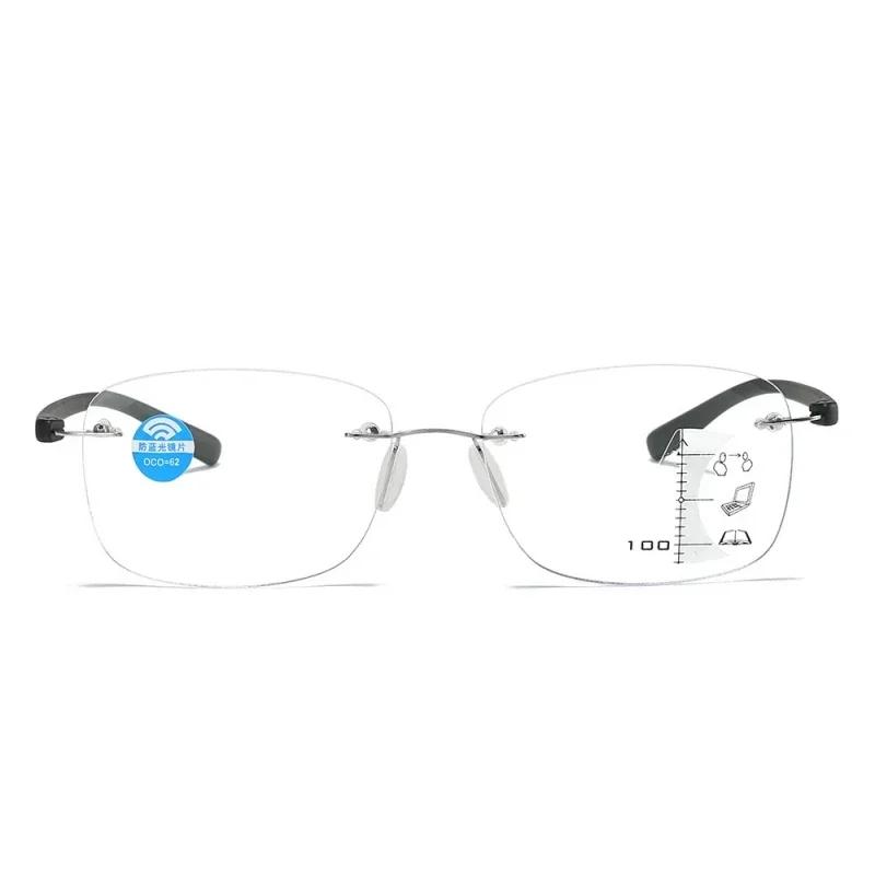 Men Progressive Multifocal Reading Glasses Women Anti Blue Light Near and Far Sight Eyeglasses Computer Goggles Eyewear+1.5 +2.5