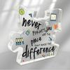 Semn Puzzlă Acrilic pentru Aprecierea Profesorilor - Decor Inspirațional pentru Birou cu Mesaj Motivațional, Cadou Perfect pentru Profesore, Absolvire