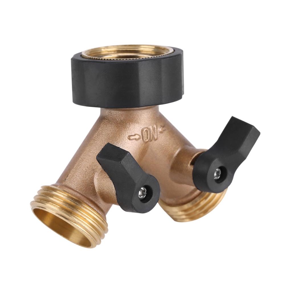 Brass Water Tap Adapter 2 Way Y Shape 3 4 Hose Connector for Garden Irrigation