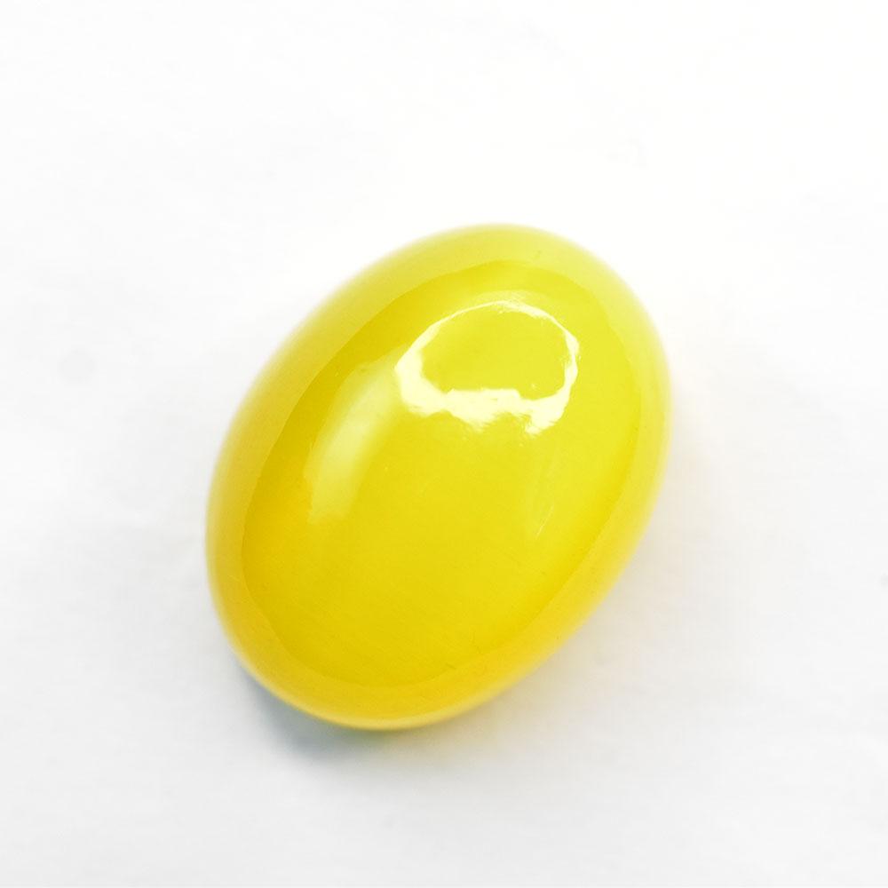 

NATURAL Yellow Cat s Eye Certified 29x22mm Cabochon Shape Loose Gemstone 29.9 mm жовтий