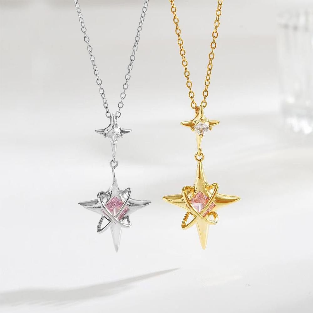 

Европейский и американский дизайн крест звезда ожерелье дамы титан сталь не выцветает ювелирные изделия горячая распродажа ключичная цепочка прилив