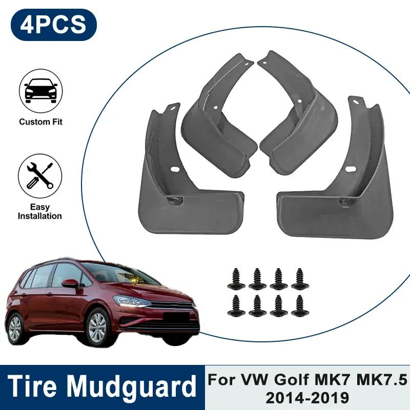 4PCS Waterproof Car Mud Flaps For Volkswagen VW Golf MK7 MK7.5 2014- Anti-Splash Mudguards Fender Trim Auto Accessories