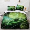 Crocodile Duvet Cover Set Wild Alligator Pattern Bedding Set Wildlife Style Comforter Cover Horror Animal Theme Twin Quilt Cover