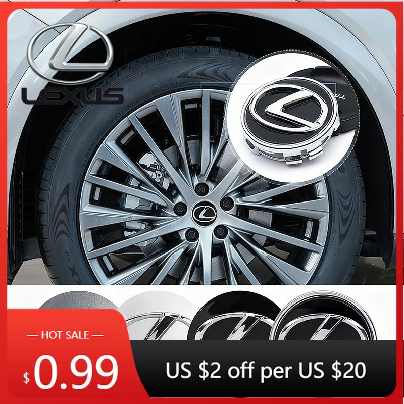 Interior Stickers 4Pcs 62MM Car Emblem Wheel Center Cover Hub Accessories For Lexus F SPORT ES RX NX LS UX CT GS RC HS SC TX LB