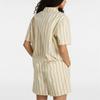 Vans X Spitfire Striped Single-Breasted Casual Short Sleeve Shirt Women Shirts Off-White VN000G3NDJR