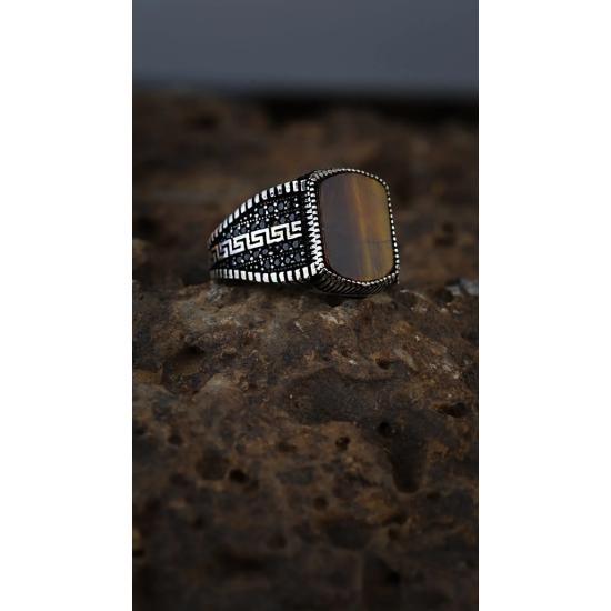 

Мужское кольцо из стерлингового серебра 925 пробы со специальным мотивом 18