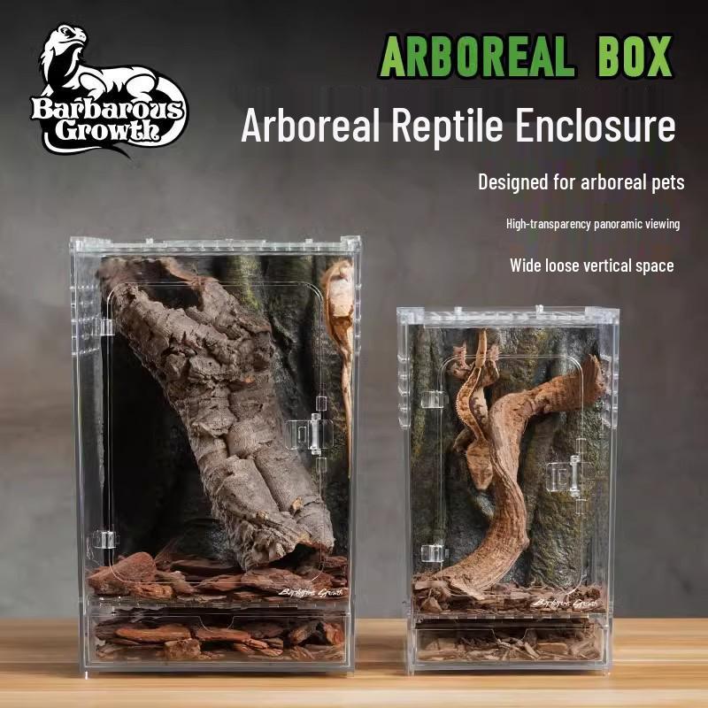 Акриловый древесный террариум для ящериц, гекконов, змей и лягушек - Пустынная эко-среда обитания