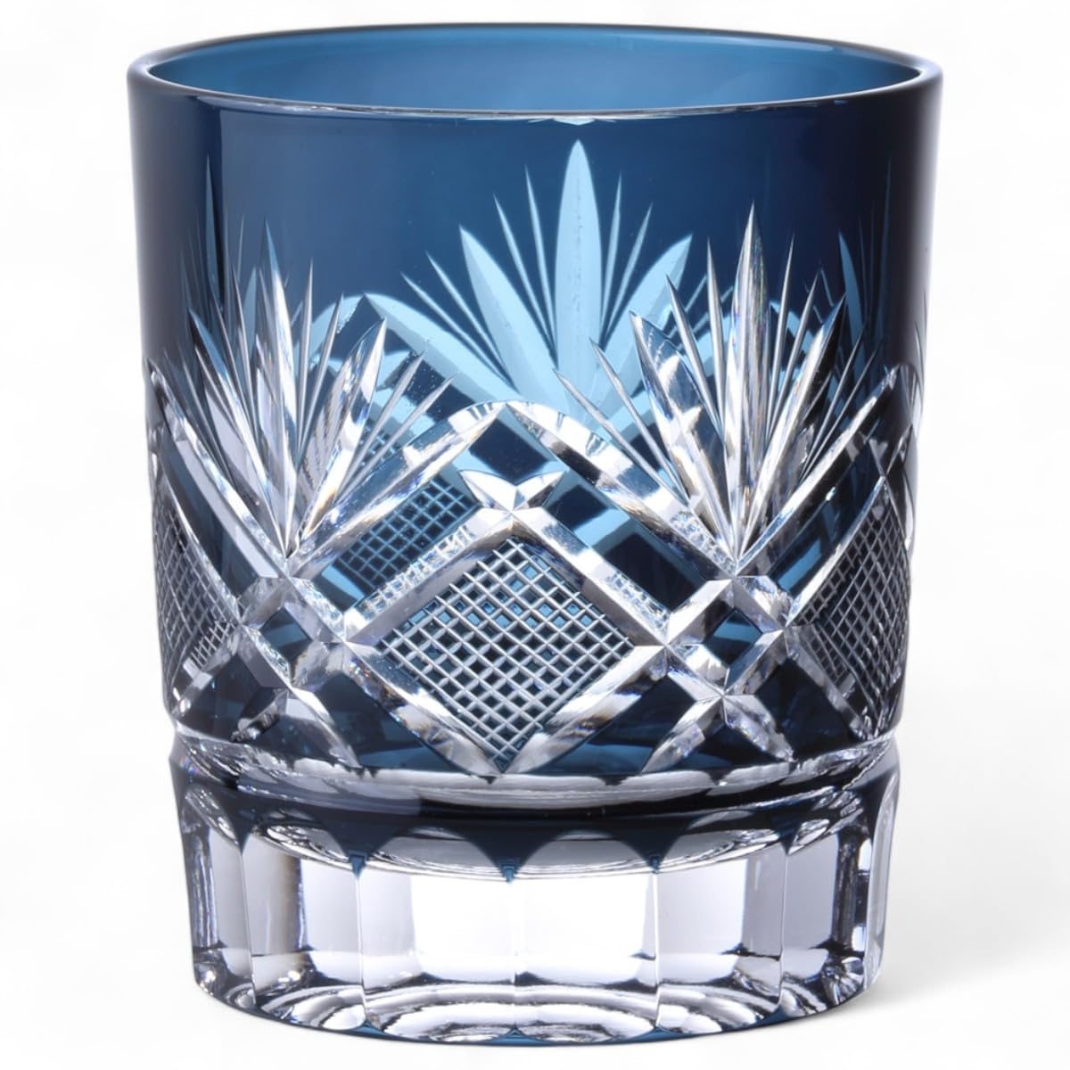 

Мизукаге Стекло Кирико Орхидея Чернила Текущая Модель J-kitchens Чашка, 80xВ90мм, 280мл, Резьба, Синий, Бишо,