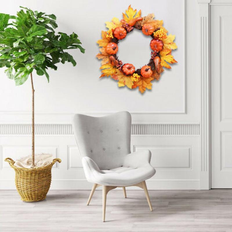 Halloween Ahornblattkranz Türdeko Hängeanhänger Simulationsgirlande