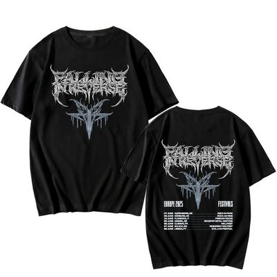 Falling In Reverse EUROPE 2025 FESTIVALS T-shirts Pop Metal Streetwear Gift for Fans Unisex Tshirt Loose Casual Cotton Tops