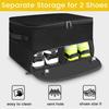 Golfs Car Storage Organizer Golfs Car Locker 2 Layer Golfs Trunk Organizer with Individual Compartment for 2 Pair Shoes