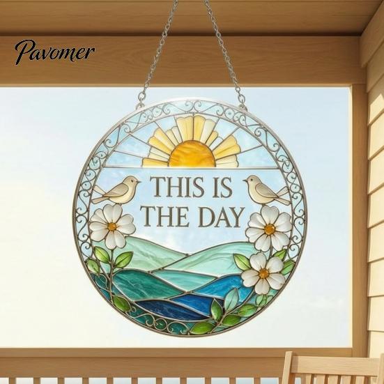 Elegant Courtyard Ornament Sea Glass Style Acrylic Suncatcher, Colorful Light Catching Hanging Ornament, Decorative Catcher for Garden Sun Home