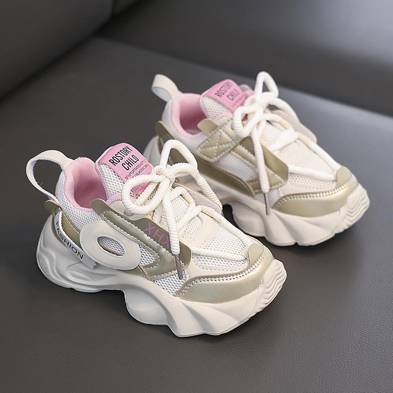 

Детские трендовые удобные кроссовки для бега на мягкой подошве, студенческие модные повседневные дышащие спортивные кроссовки для мальчиков и девочек 26 бежевый