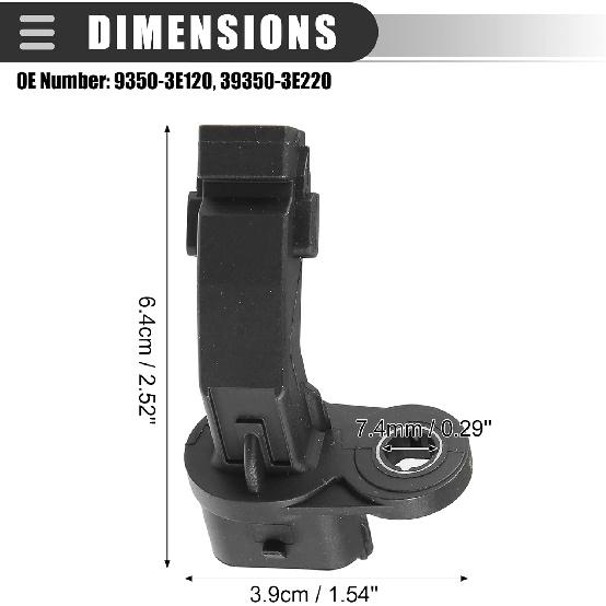 Motoforti Camshaft Position Sensor, for Mercedes-Benz C300 CLA250 GLC300 E300, Plastic, 2709050600, Black