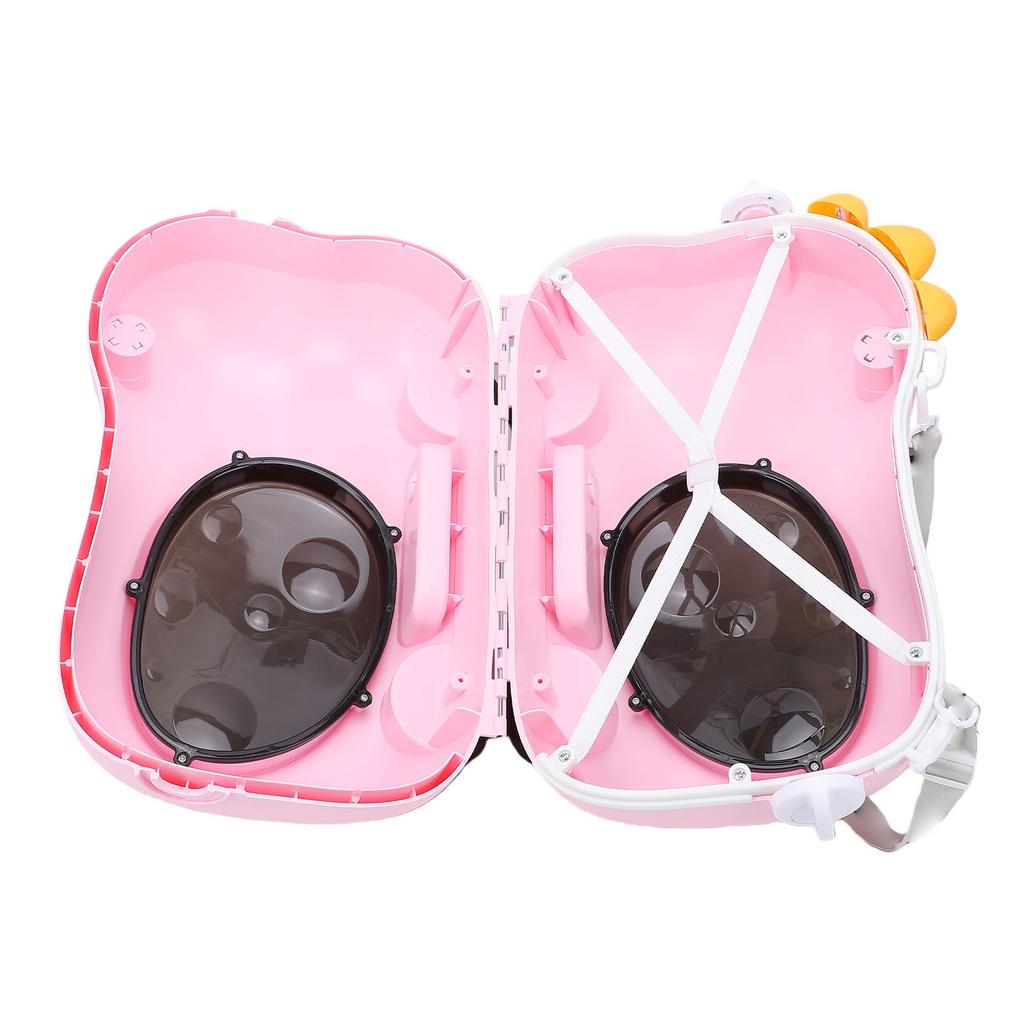Kinder Mitfahrkoffer mit klappbarem Pedal Leichter Kinderkoffer Reisekoffer für Jungen Mädchen Pink