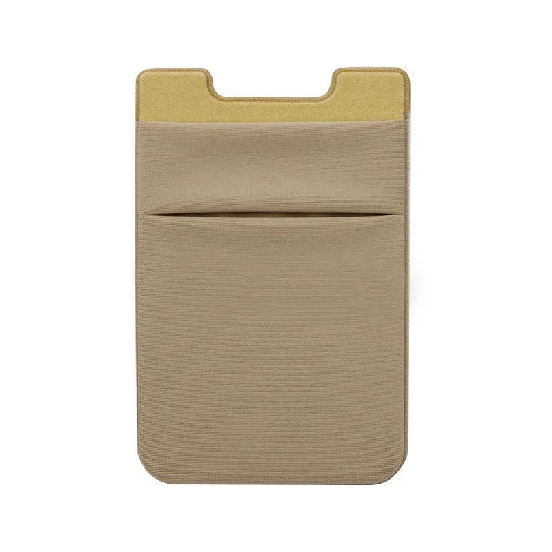 1pcs Thin Women Men Cell Phone ID Credit Card Holder Silicone Case Pouch Back Sticker Slim Wallet Case Card Holder