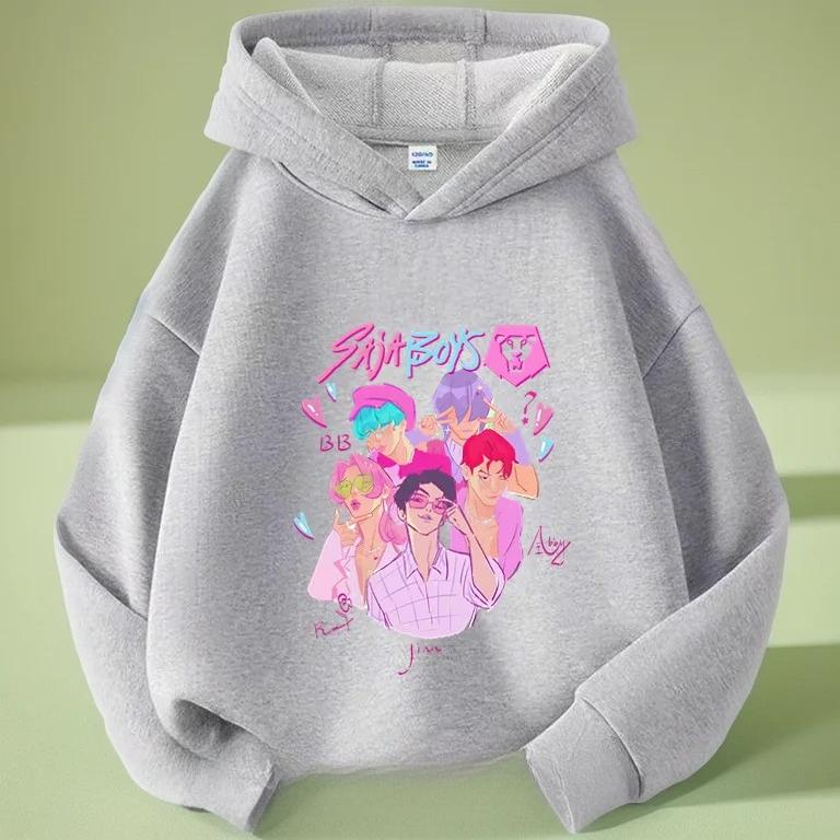 Hoodies Sweatshirts Girls Children's Cartoon Print Pattern Fashion T-shirt Casual Comfortable Short-sleeved Top Clothing