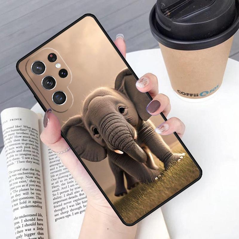 Elephant Baby Nature Phone Case Cover For Samsung Galaxy S24 S25 Ultra S21 S22 Ultra S10E Note 10 Plus Note 20 FE S23
