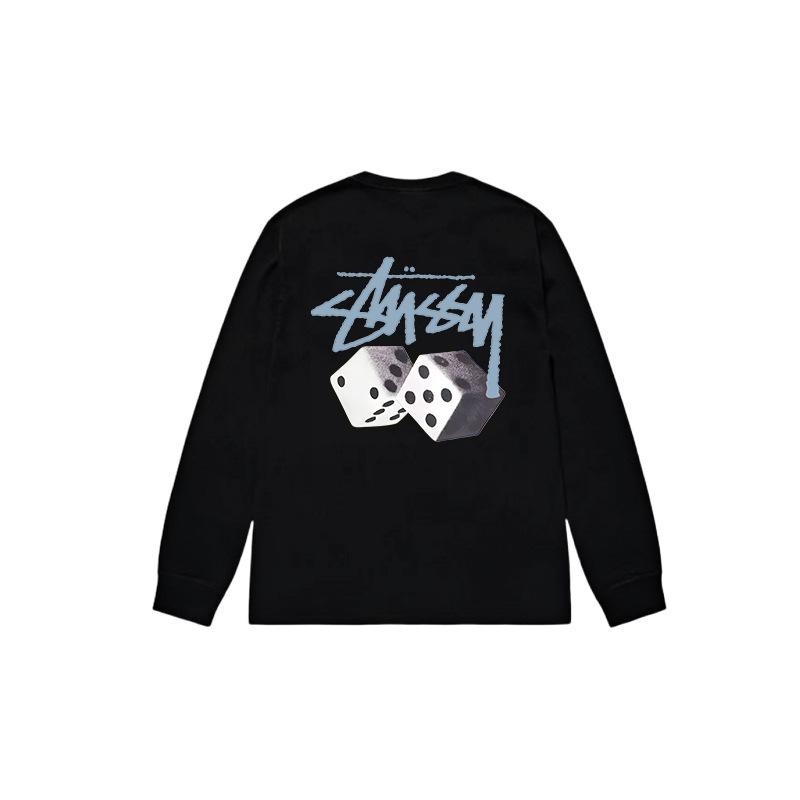 STU SS25 dice printing long-sleeved t-shirt for men and women of the same style, spot classic