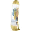 50 x 161 cm Wavy Full Length Mirror, Free Standing Mirror with Metal Frame and Solid Base, Gold Tone