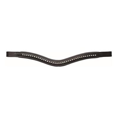 Curved Diamante Leather Browband