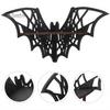 Wall Mounted Organizer Halloween Bat Corner Shelf, Decorative Wooden Mount Display Spooky Room Accessories Spiderweb Design Gothic Floating