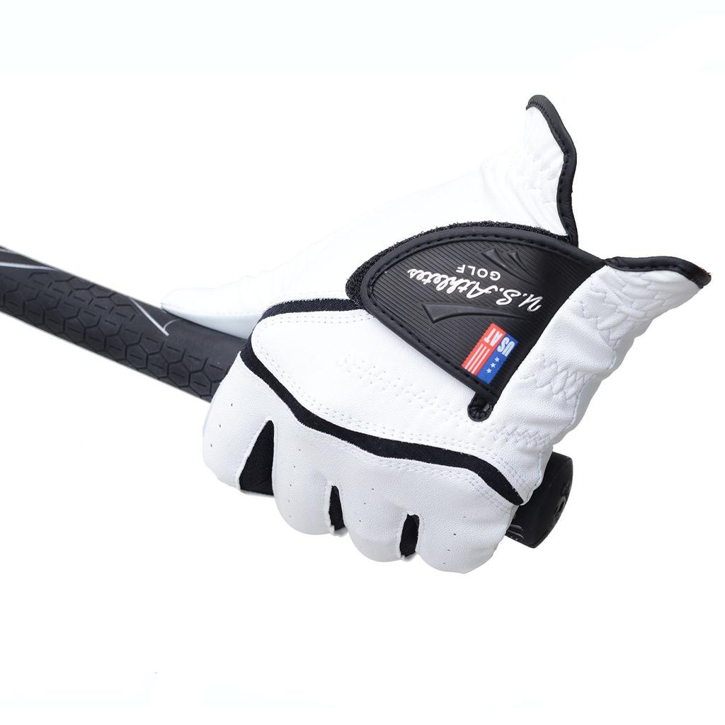 LEZAX U.S.Athletes Tour Hybridhandschuh, Linke Hand, Weiß, Klein (21-22 cm), USGL-5656
