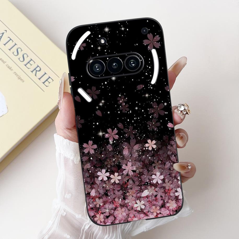 For Nothing Phone 3A Case A059 Cover Fashion Flower Soft Silicone Black Shockproof Cover On Nothing Phone3A 3 A 3APro A059P Capa