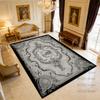 Retro Carpet High-end Luxury Living Room Tea Table Bedroom Flannel Rug Bed End Anti-slip Easy Cleaning Floor Mat Dining Room