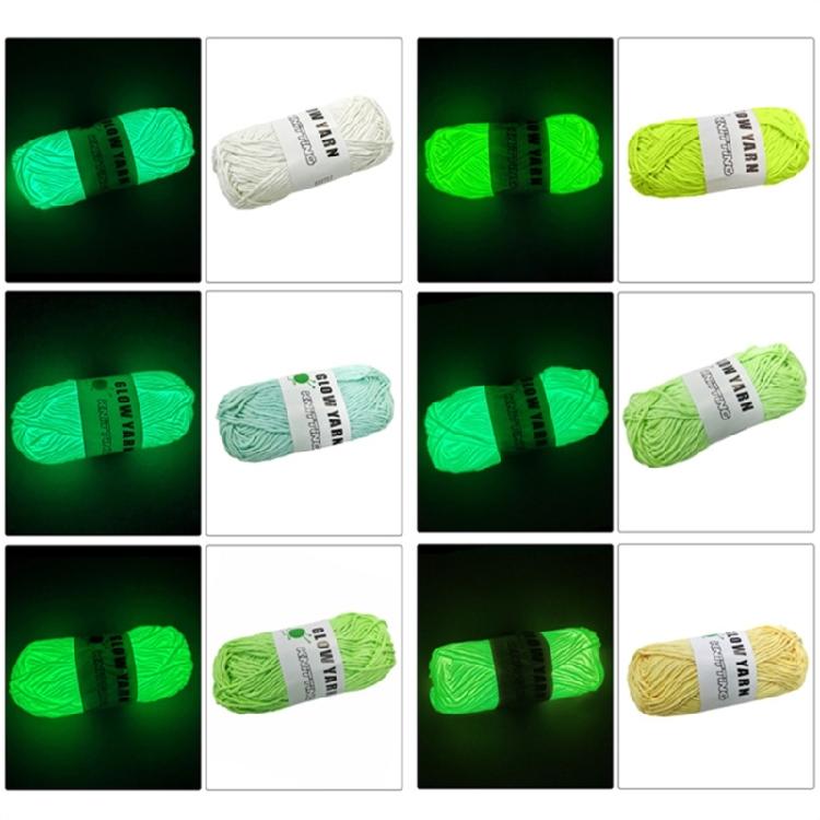 2mm Glowing Cotton Yarn for Handmade Hat Crochet Thread Supplies Knitting Yarn
