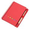 Notebook Portable Simple Double Coil Leather Notebook Student Notepad with Insert Pen Business Office Stationery