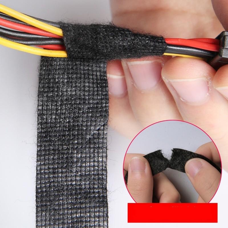 15 Meter Heat-resistant Flame Retardant Tape Flannel Insulation Adhesive Cloth Tape for Car Cable Harness Wiring Loom Protection