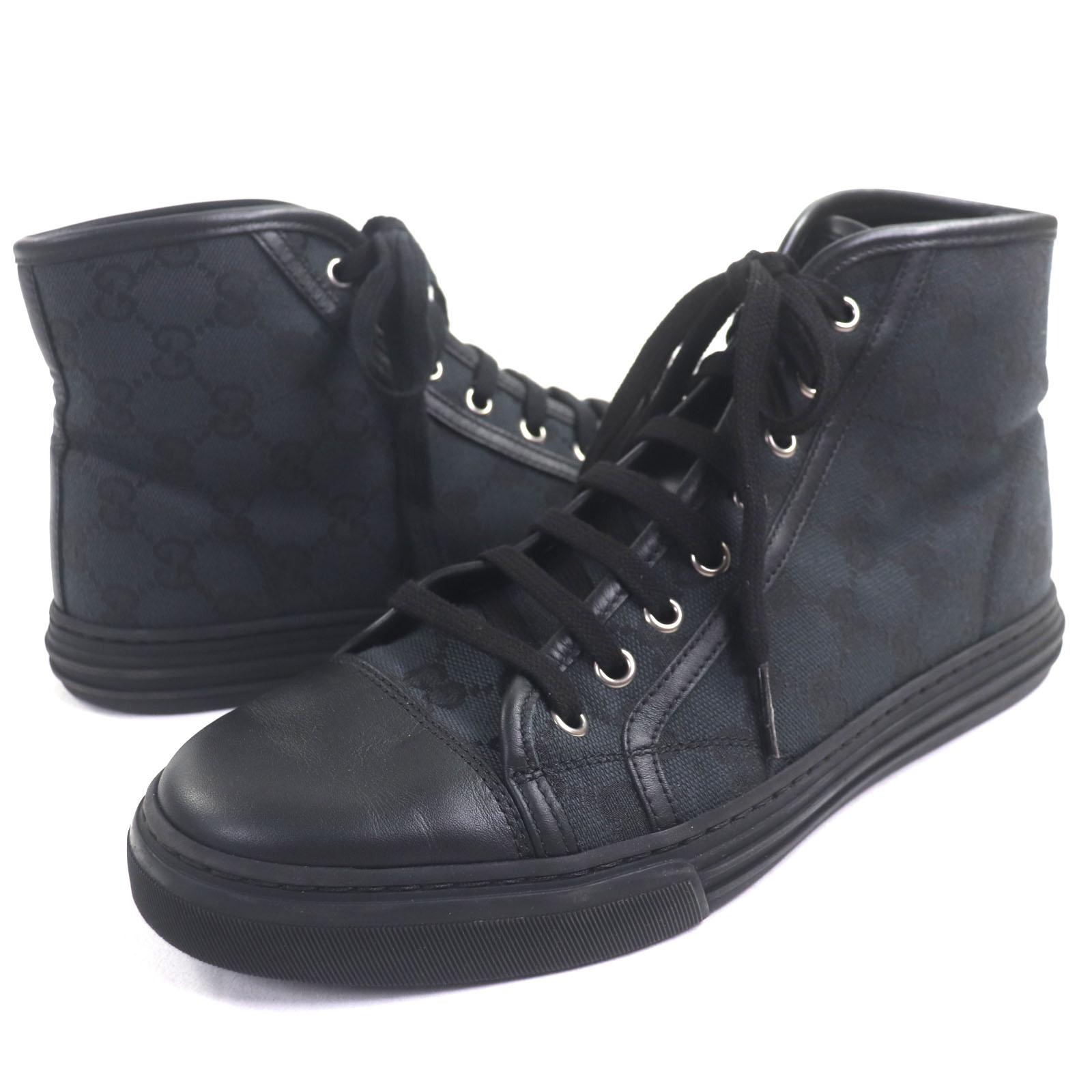 

Відмінні кеди GUCCI з високим вирізом чорне полотно чоловічі 6.5 426188 Вживані