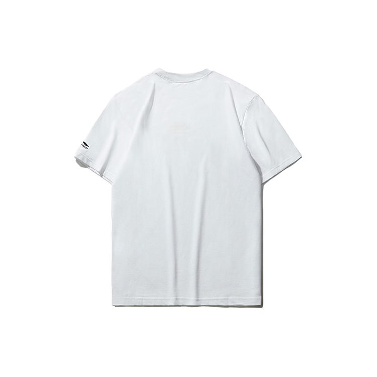 Li-Ning Letter Print Sports Crew Neck Short Sleeve T-Shirt Men Tops White AHSR079-1