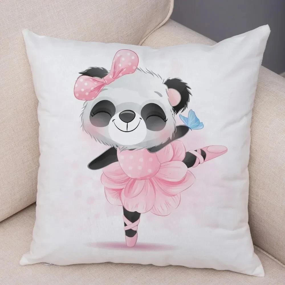 Kreslený Čínský Panda Dekorativní Povlak na Polštář Ozdoby do Auta Kancelář Obývací Pokoj Pohovka Domácí Povlak na Polštář