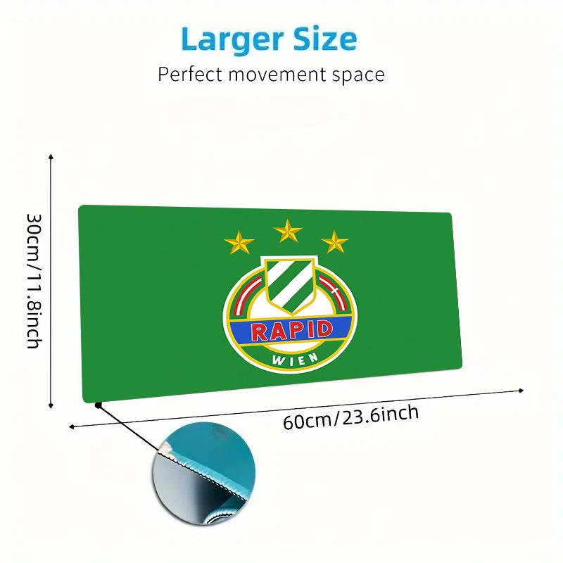 SK Rapid Wien Print  Cushion Non-slip Laptop Tablet Big Mousepad XXL Mat Mini PC Playmat With Lock Edge