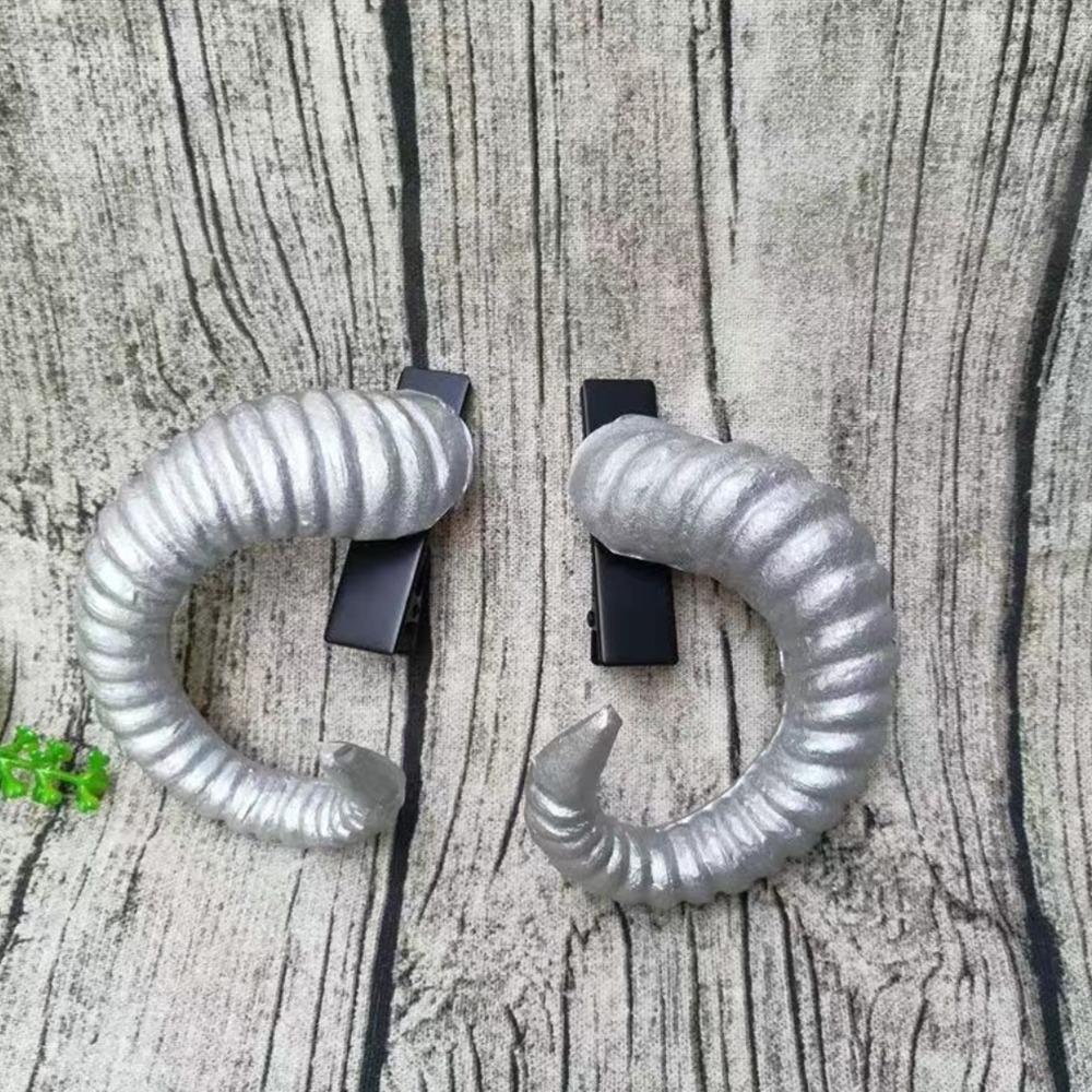 Ram Horns Shape Devil Horn Headband Black Gothic Style Gothic Cosplay Costume Halloween Party