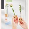 Mini Magnetic Vase for Fridge Cute Wood Test Tube Flower Holder Wall Planter Refrigerator Magnet Hydroponic Plant Tube
