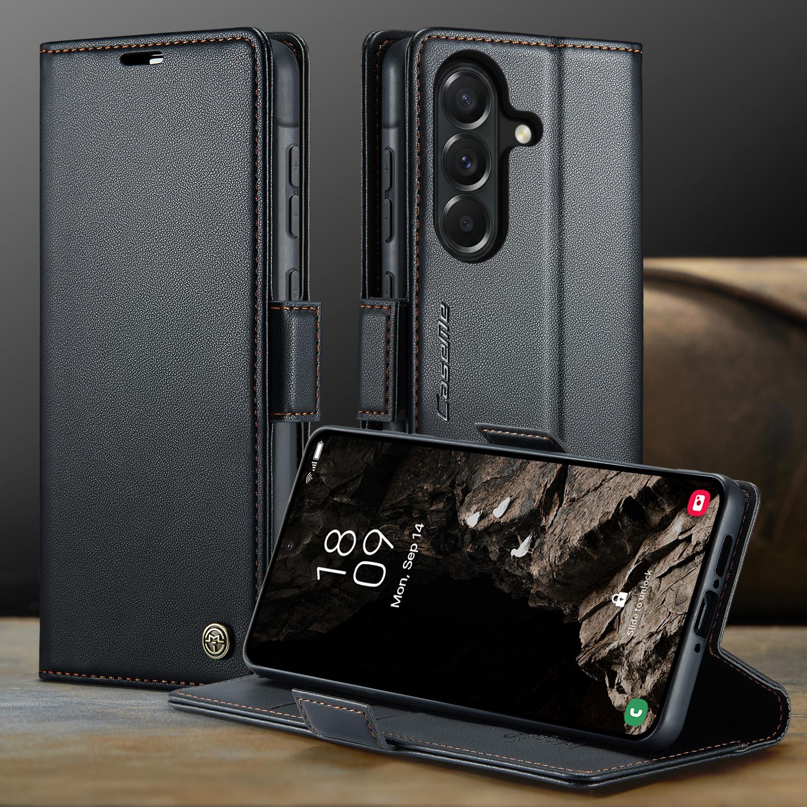 

CaseMe Роскошный Магнитный Чехол из PU Кожи для Телефона Samsung Galaxy A37 Ударопрочный Чехол-Карман с Держателем для Карт для Samsung Galaxy A57 Galaxy A57 чёрный