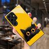 Phone Case - Black Cat Print Phone Case Cover for Samsung Galaxy Ultra  S22 Ultra S20 Ultra 56 A72 A73 Anti-drop Protection