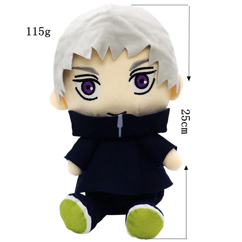 

Нетоксичные 25 см Плюшевые игрушки Jujutsu Kaisen Аниме Плюшевые игрушки Гюдзюцу Кайсен Фусигуро Мегуми Кугисаки Нобара Годзё Сатору Мягкие набивные куклы Подарки для детей